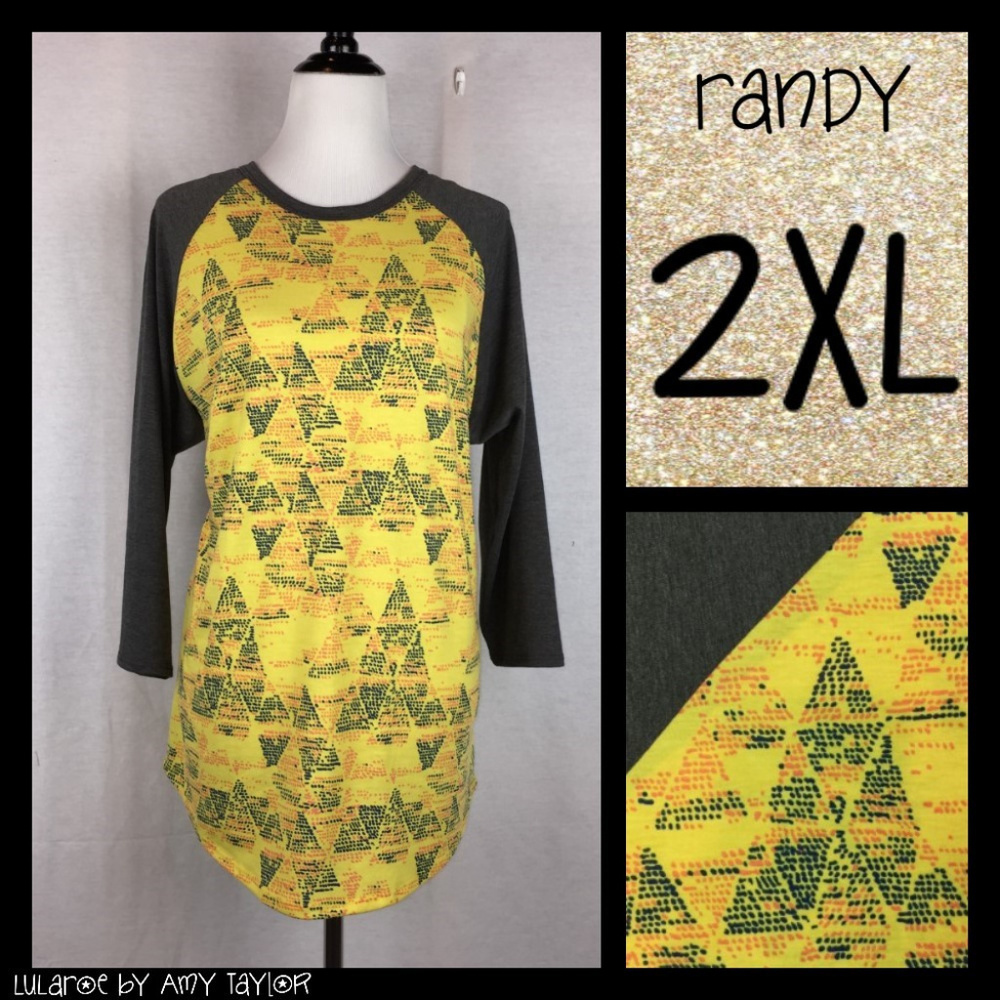 NWT LuLaRoe Randy Tee - Geometric - 2XL